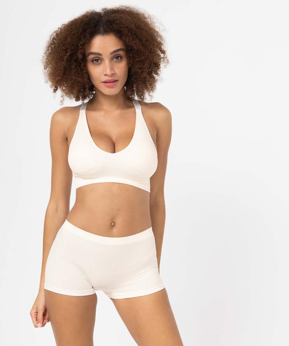 Brassière de sport femme avec bretelles croisées dans le dos vue5 - GEMO(HOMWR FEM) - GEMO