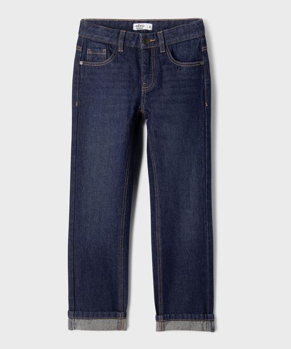 Jean regular en coton avec taille ajustable garçon vue2 - GEMO 4G GARCON - GEMO