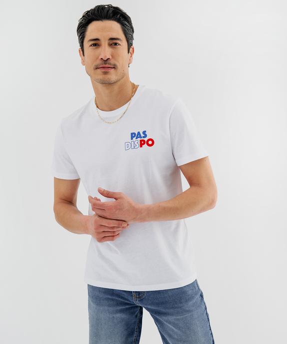 Tee-shirt manches courtes en jersey imprimé homme vue1 - GEMO 4G HOMME - GEMO