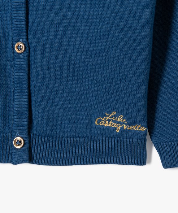 Gilet bébé fille à col Pierrot - LuluCastagnette vue2 - LULUCASTAGNETTE - GEMO