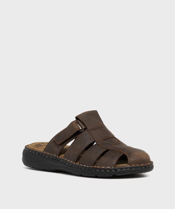 Mules confort dessus et semelle intérieure cuir homme - G'Flex vue2 - G'FLEX GEMO FOR GOOD - GEMO