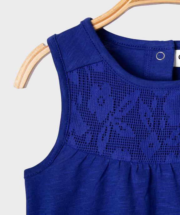 Débardeur évasée avec dentelle sur le buste bébé fille vue2 - GEMO(BEBE DEBT) - GEMO