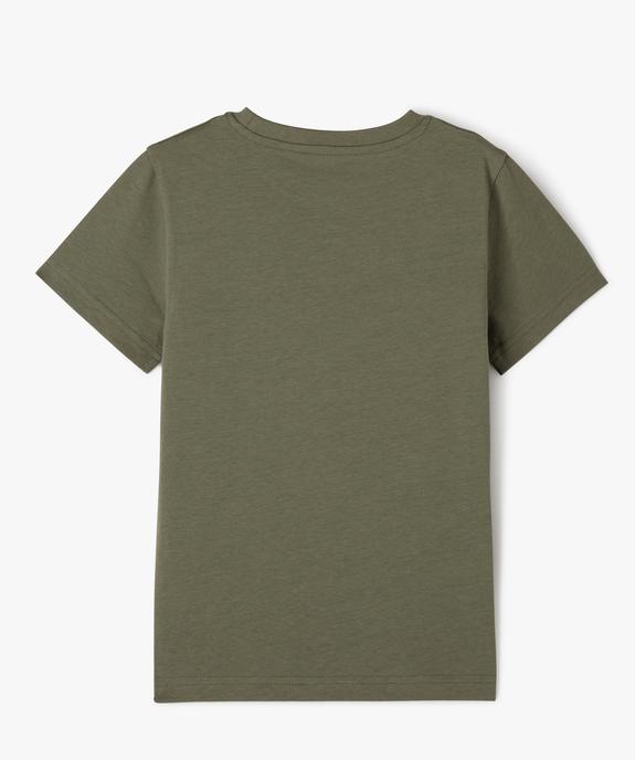 Tee-shirt à manches courtes en coton uni garçon vue3 - GEMO (ENFANT) - GEMO