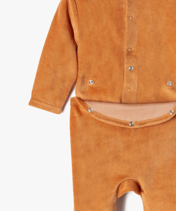 Pyjama en velours avec motif animal bébé vue7 - GEMO 4G BEBE - GEMO