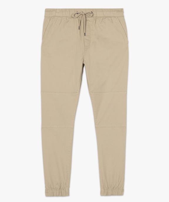 Pantalon homme en toile avec taille et bas élastiqué vue4 - GEMO (HOMME) - GEMO