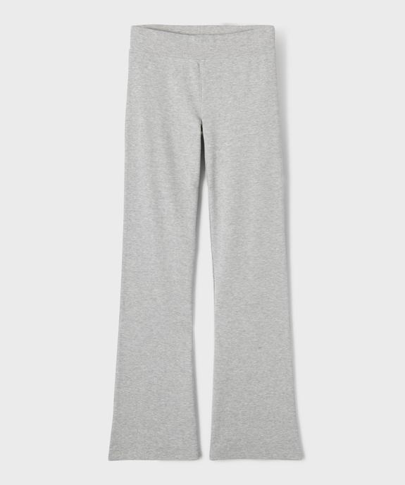 Jogging en maille extensible chinée coupe flare fille vue1 - GEMO 4G FILLE - GEMO