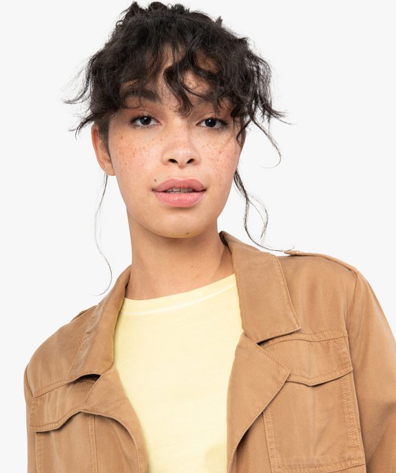 Veste femme saharienne 100% lyocell vue2 - GEMO(FEMME PAP) - GEMO