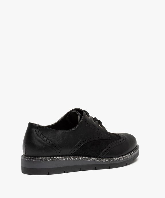 Derbies femme à bout golf et semelle bicolore vue4 - GEMO (CASUAL) - GEMO