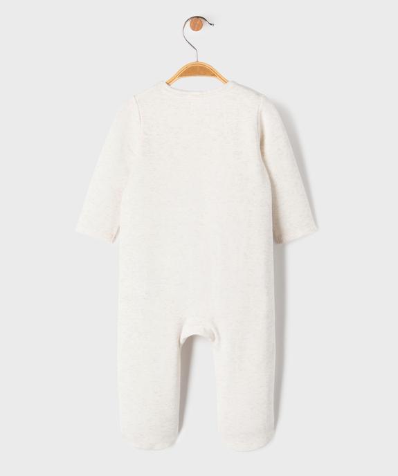 Pyjama en molleton avec motif zèbre bébé vue3 - GEMO 4G BEBE - GEMO