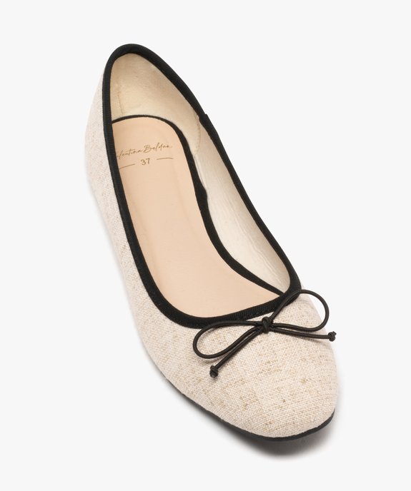 Ballerines en toile avec noeud élastique femme - Valentina Baldano vue7 - VALENTINA BALDA - GEMO