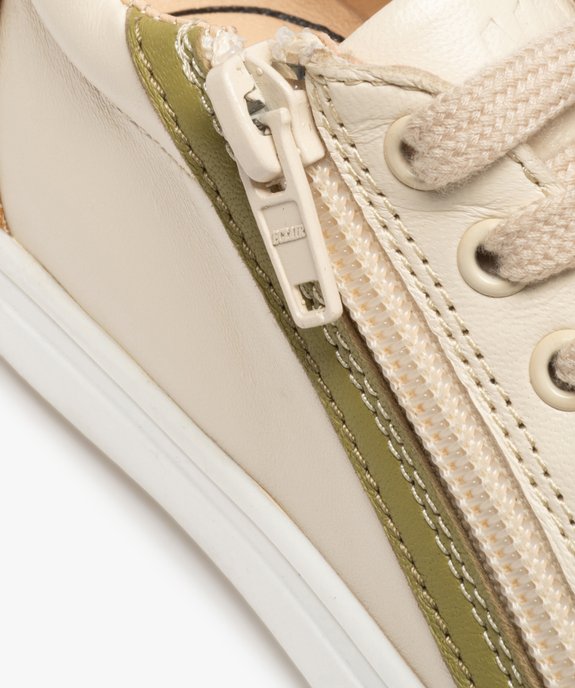 Baskets garçon en cuir fermeture à lacets et zip – NA! vue6 - NA! - GEMO