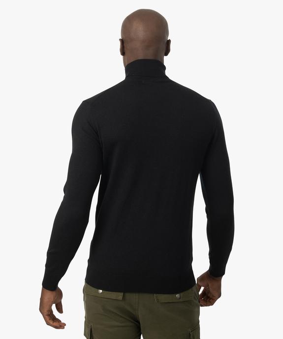 Pull homme à col roulé 100% laine mérinos vue3 - GEMO (HOMME) - GEMO
