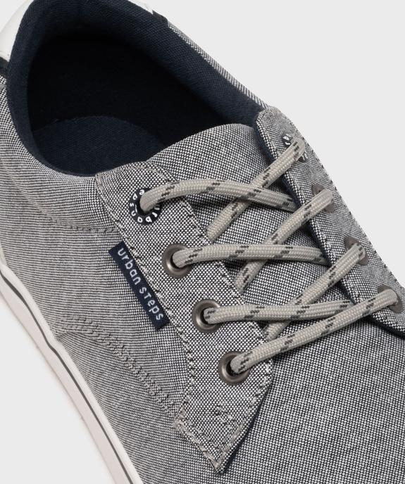 Baskets en toile avec empiècement au talon homme - Urban Steps vue6 - URBAN STEPS GEMO FOR GOOD - GEMO