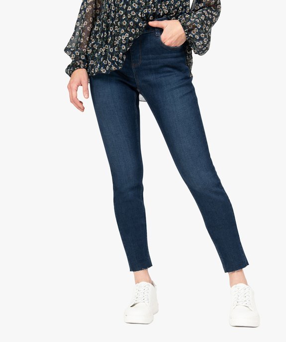 Jean femme coupe Slim avec bas sans coutures vue1 - GEMO(FEMME PAP) - GEMO