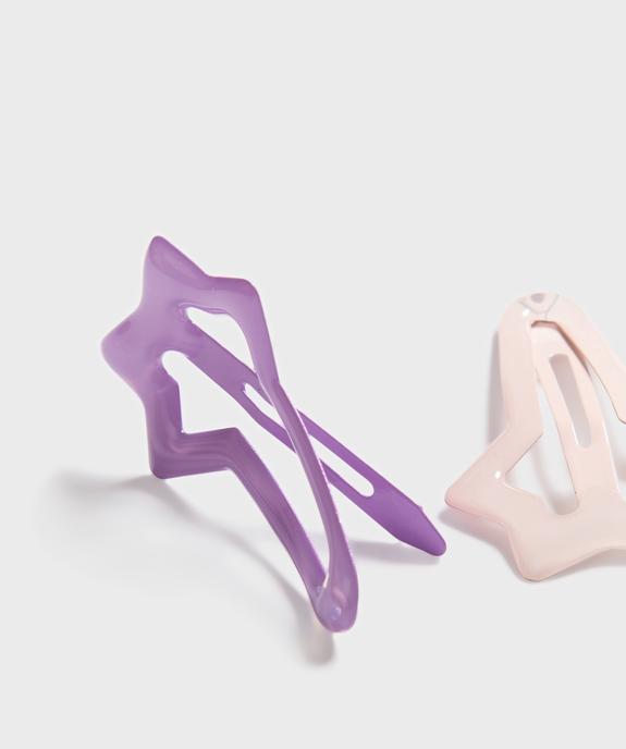 Barrettes cheveux clic-clac étoiles fille (lot de 4) vue2 - GEMO (ACCESS) - GEMO
