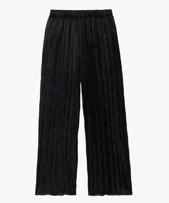 Pantalon large en maille gaufrée scintillante femme vue4 - GEMO(FEMME PAP) - GEMO