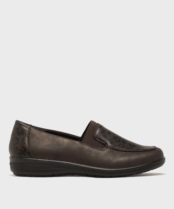 Mocassins confort à talon compensé et imprimé léopard femme - g'flex vue1 - G'FLEX - GEMO