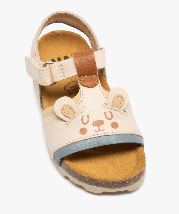 Sandales bébé garçon dessus cuir motif ourson – NA! vue5 - NA! - GEMO