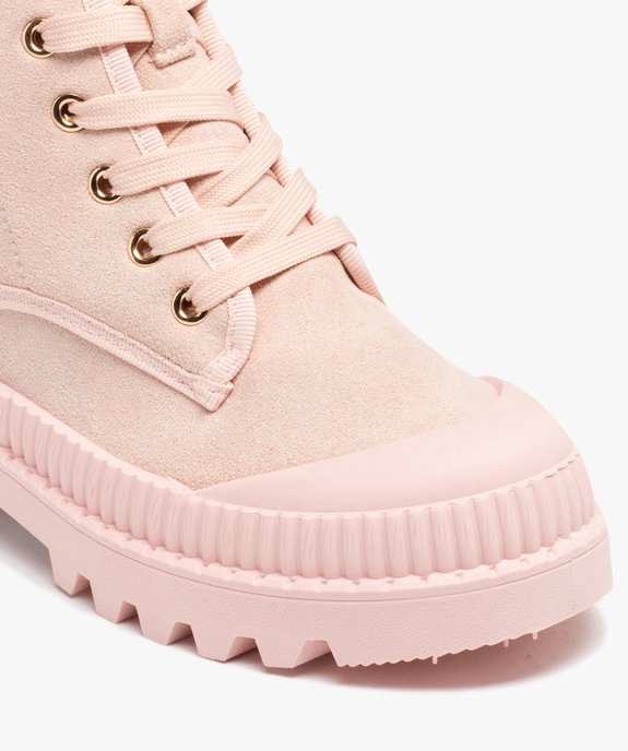 Baskets femme mid-cut en toile unie à semelle crantée vue7 - GEMO (SPORTSWR) - GEMO