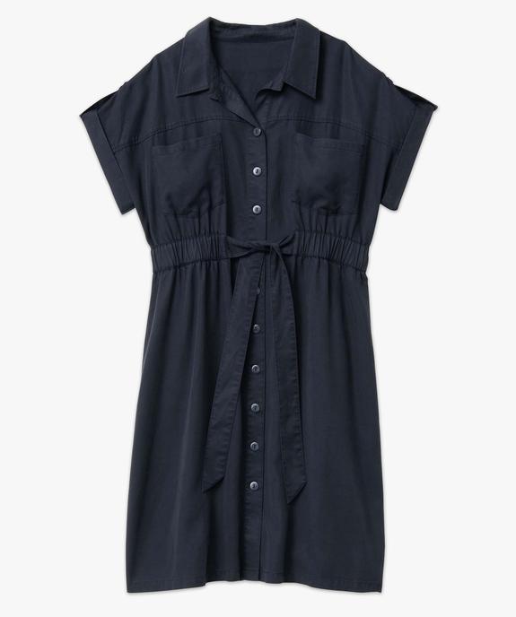 Robe chemise femme grande taille en Lyocell vue4 - GEMO 4G GT - GEMO