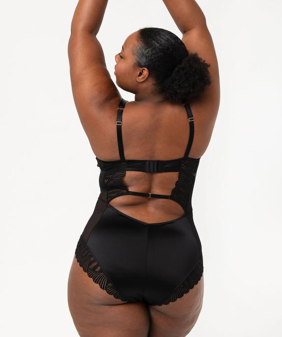 Body en dentelle et microfibre femme grande taille vue4 - GEMO(HOMWR FEM) - GEMO