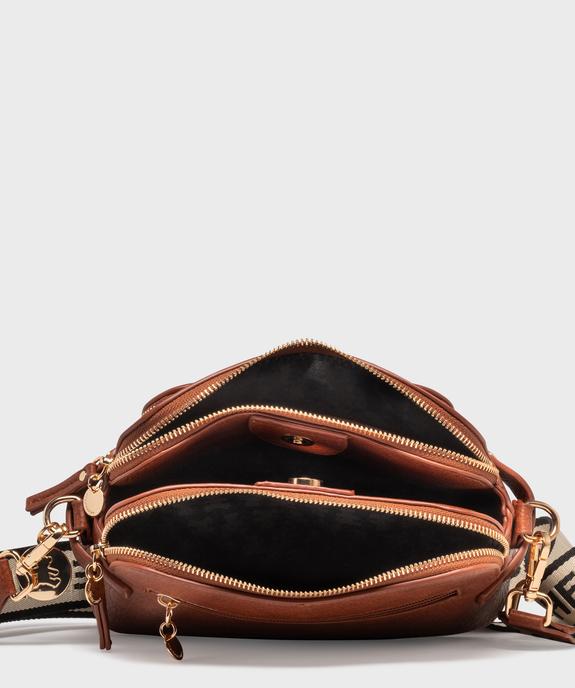 Sac en matière grainée avec deux bandoulières amovibles femme - LuluCastagnette vue4 - LULU CASTAGNETT - GEMO