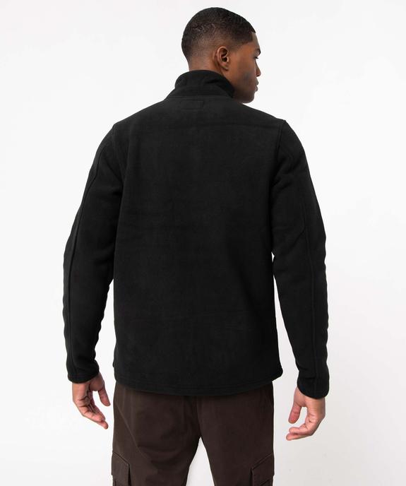 Sweat homme zippé en maille polaire à col doublé vue3 - KENSINGTON - GEMO