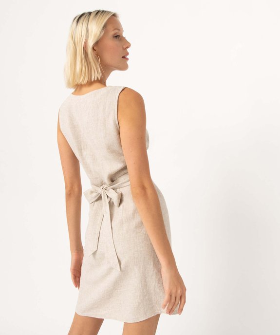 Robe femme sans manches nouée dans le dos vue2 - GEMO 4G FEMME - GEMO