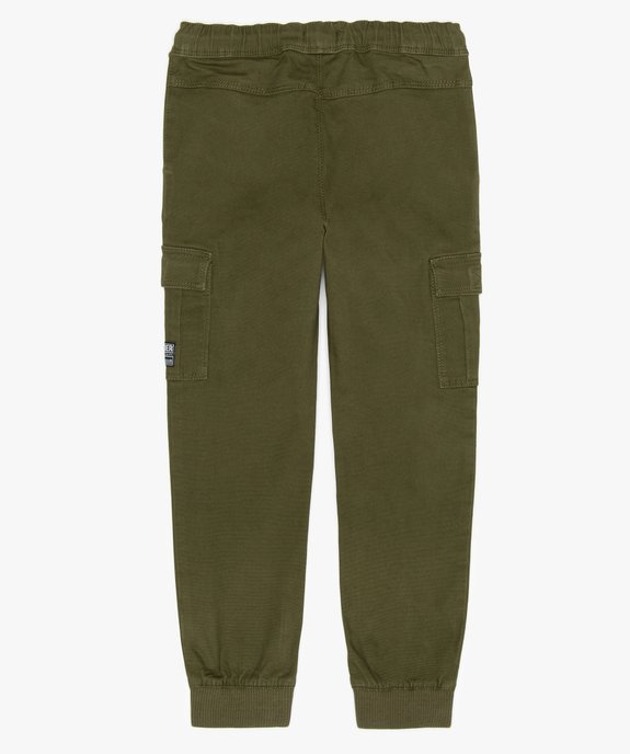 Pantalon garçon coupe cargo avec poches latérales vue3 - GEMO (ENFANT) - GEMO