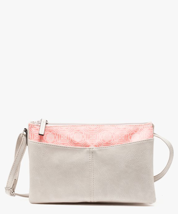 Sac à main bi-matières forme pochette vue1 - GEMO (ACCESS) - GEMO