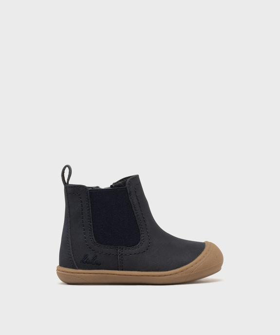 Boots Chelsea zippées bébé garçon - LuluCastagnette vue1 - LULUCASTAGNETTE - GEMO