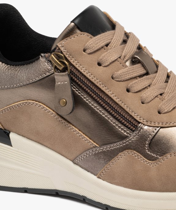 Derbies confort look sport avec talon compensé femme vue7 - GEMO (SPORTSWR) - GEMO