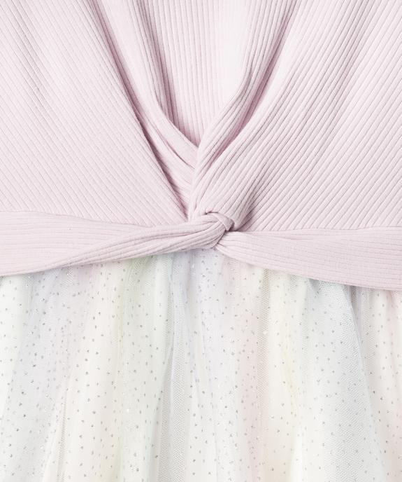 Robe avec jupe en tulle à paillettes fille vue2 - GEMO (ENFANT) - GEMO