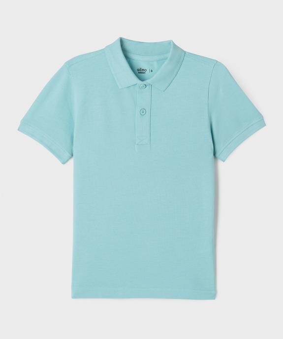 Polo à manches courtes uni garçon vue4 - GEMO (ENFANT) - GEMO