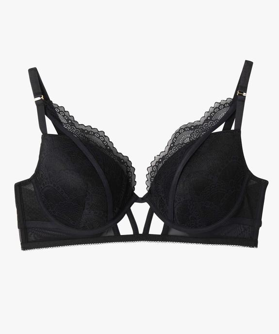 Soutien-gorge femme grande taille emboîtant à découpes fantaisie vue4 - GEMO(HOMWR FEM) - GEMO