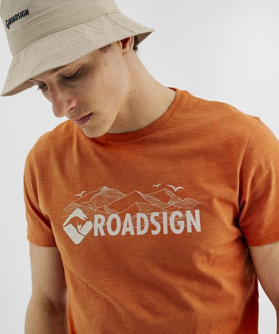 Tee-shirt manches courtes avec motif grands espaces homme - Roadsign vue1 - ROADSIGN GEMO FOR GOOD D - GEMO