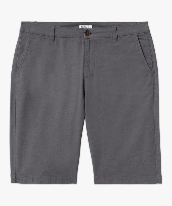 Bermuda chino en twill de coton stretch homme vue4 - GEMO 4G HOMME - GEMO