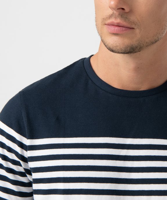 Tee-shirt homme rayé à manches courtes vue2 - GEMO (HOMME) - GEMO
