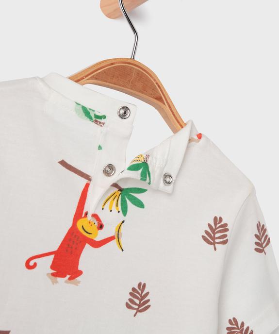 Tee-shirt manches courtes à motifs animaliers bébé garçon vue2 - GEMO 4G BEBE - GEMO