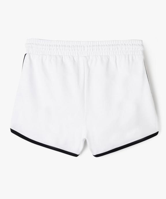 Short en maille avec biais contrastants fille vue7 - GEMO 4G FILLE - GEMO