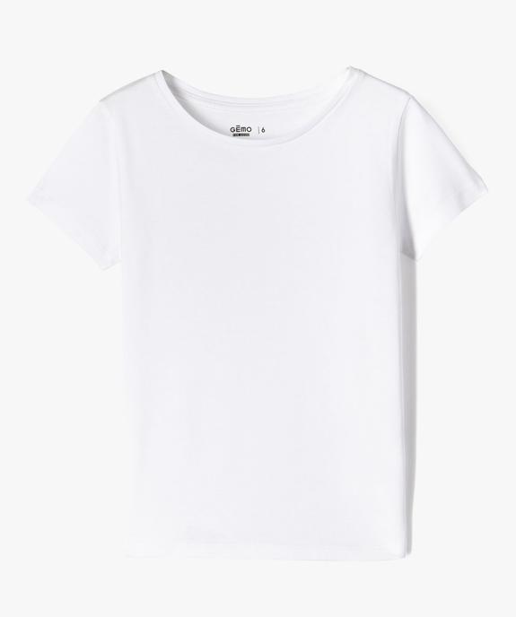 Tee-shirt à manches courtes uni fille vue1 - GEMO 4G FILLE - GEMO