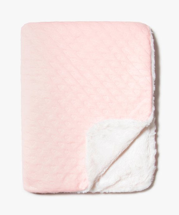 Couverture plaid bébé bicolore vue2 - GEMO(BB COUCHE) - GEMO
