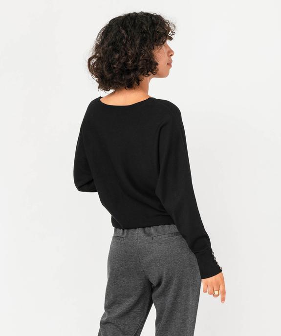Pull fin à col rond et emmanchures chauve-souris femme vue3 - GEMO 4G FEMME - GEMO