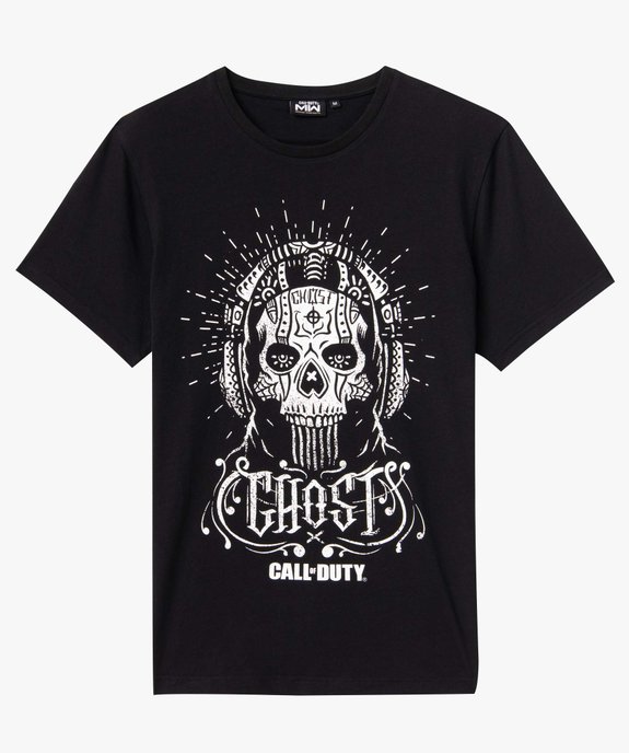 Tee-shirt homme avec motif tête de mort - Call of Duty vue4 - CALL OF DUTY - GEMO
