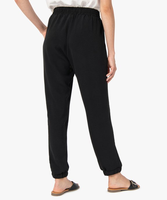 Pantalon femme fluide coupe ample resserrée dans le bas vue3 - GEMO(FEMME PAP) - GEMO