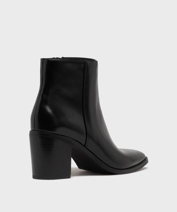 Bottines à bout carré et talon bloc femme - Follow Me vue4 - FOLLOW ME G4G - GEMO