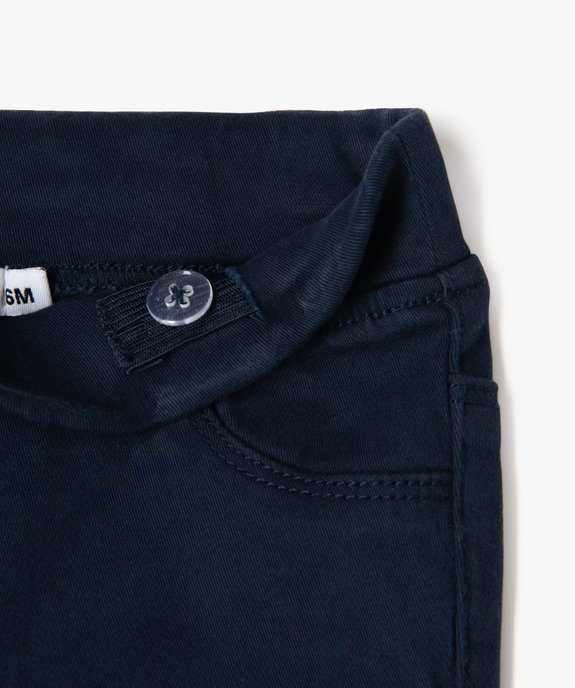 Pantalon bébé fille slim uni à taille élastiquée  vue2 - GEMO 4G BEBE - GEMO
