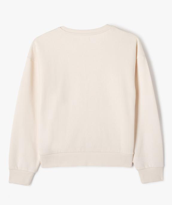 Sweat large en molleton doux fille vue3 - GEMO (JUNIOR) - GEMO