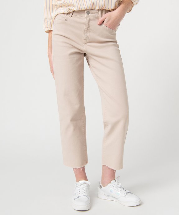 Jean femme droit longueur 7/8ème vue1 - GEMO 4G FEMME - GEMO