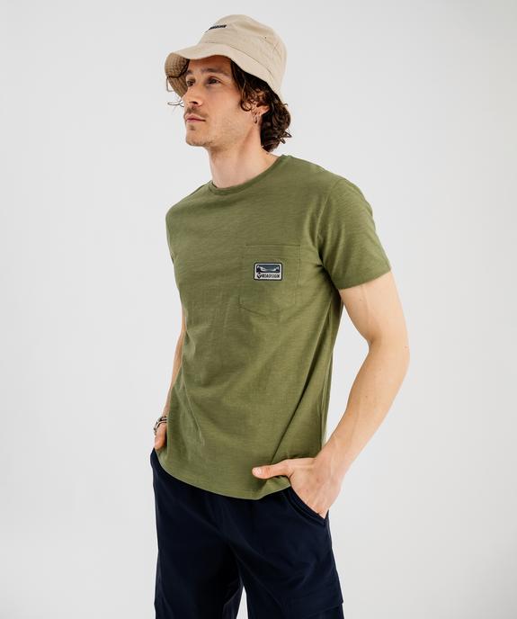 Tee-shirt manches courtes en jersey de coton flammé homme - Roadsign vue5 - ROADSIGN G4G - GEMO